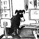 Logo de just a dog on the internet