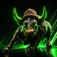 CHARGING BULL WIF HAT logo