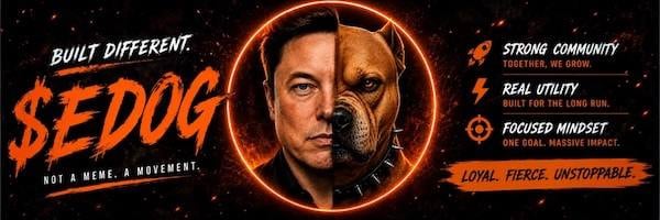 ELON DOG promotional banner