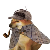 dog with a pipe
