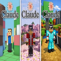 Claude plays Minecraft logo