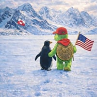 FRANKLIN EMBRACES THE PENGUIN