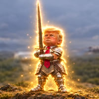 trump wif sword