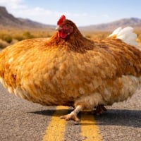 wide, the chicken logo