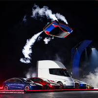 Super Flying Tesla Roadster