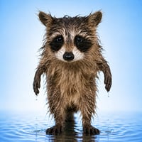Wet Smol Raccoon