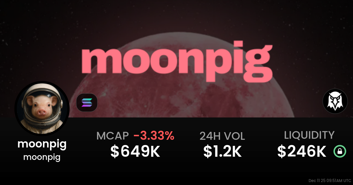 moonpig $0.05643 - moonpig / SOL on Solana / Meteora - DEX Screener